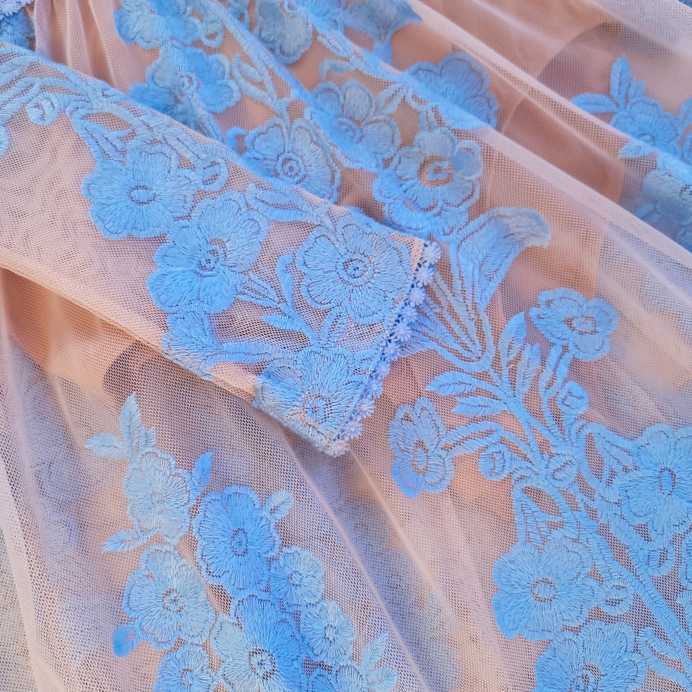 Free People x For Love & Lemons Fairycore Temecula Sheer Mesh Lace Maxi… - Picture 7 of 13